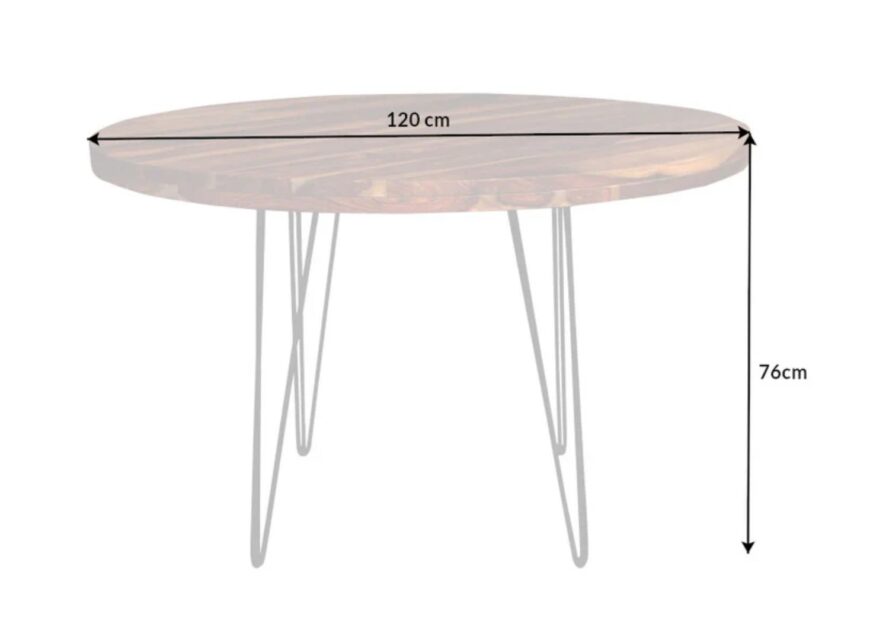 Dimensions de la table ronde 40780