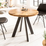 Petite table à manger ronde en bois design
