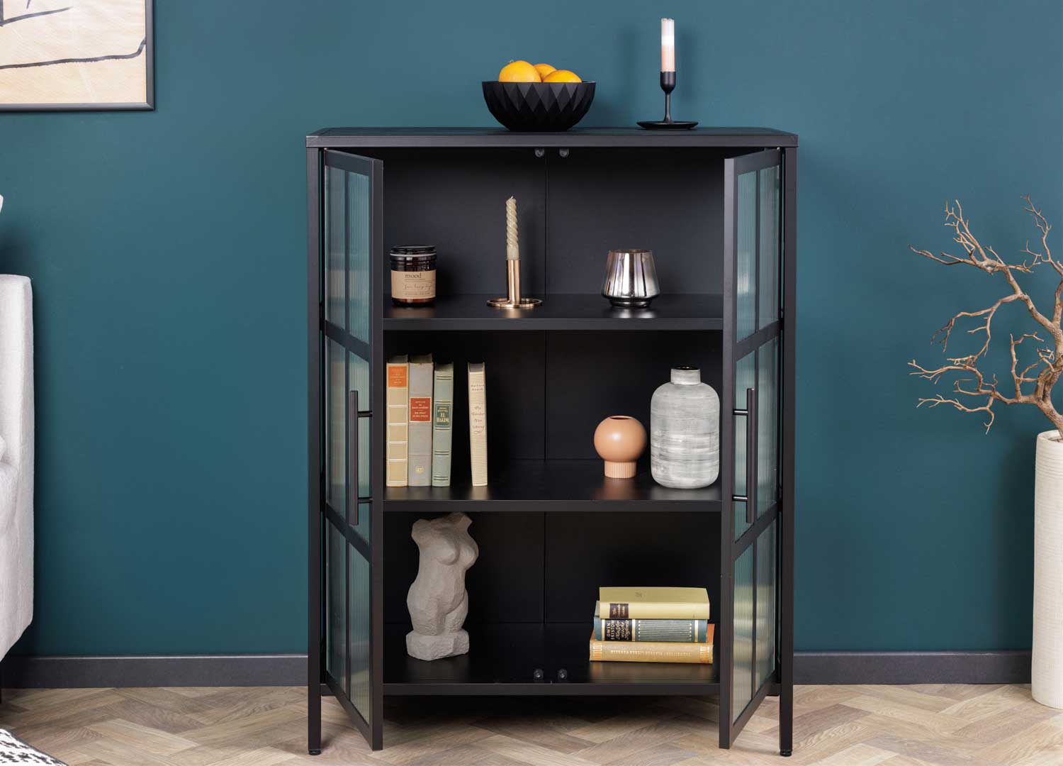 Commode 2 portes avec rangement