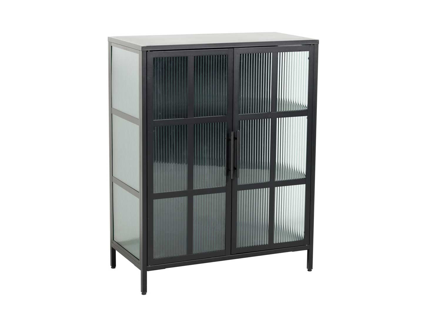 Commode vitrée 2 portes design